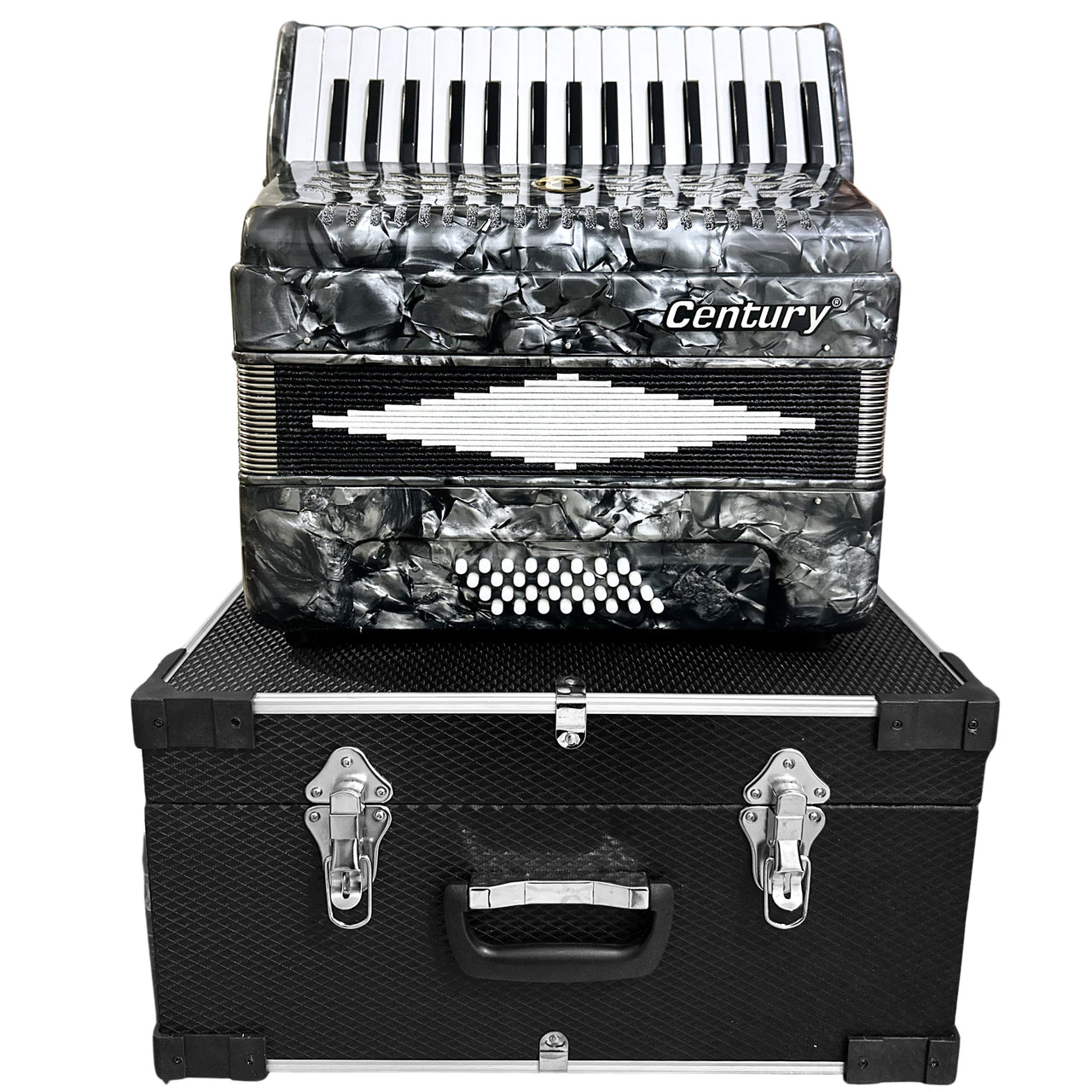 Acordeon Century Cnac035-i Gris 32 Teclas 32 Bajos C1306-1g