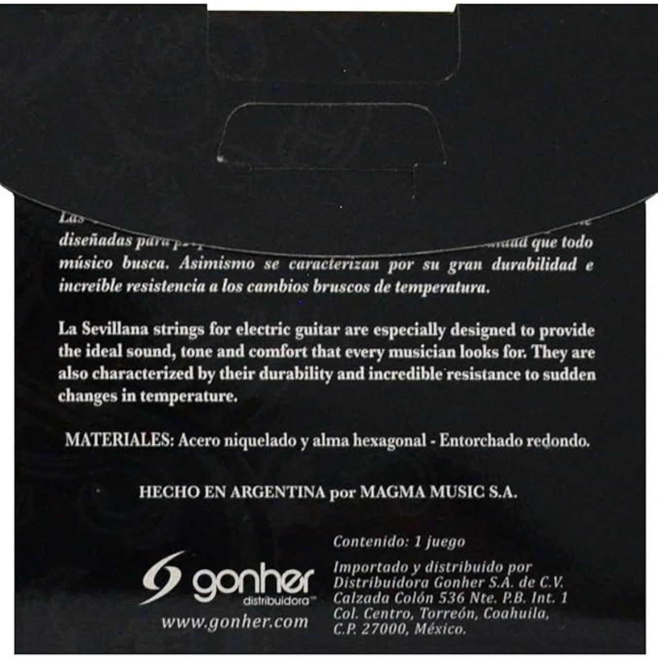 Encordadura La Sevillana  Els-010e Para Guitarra Electrica