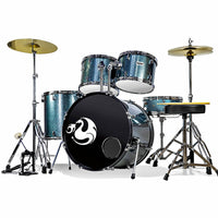 Thumbnail for Bateria Century Cnbt051 Profesional Azul Sparkle 5 Piezas Aro Cromado