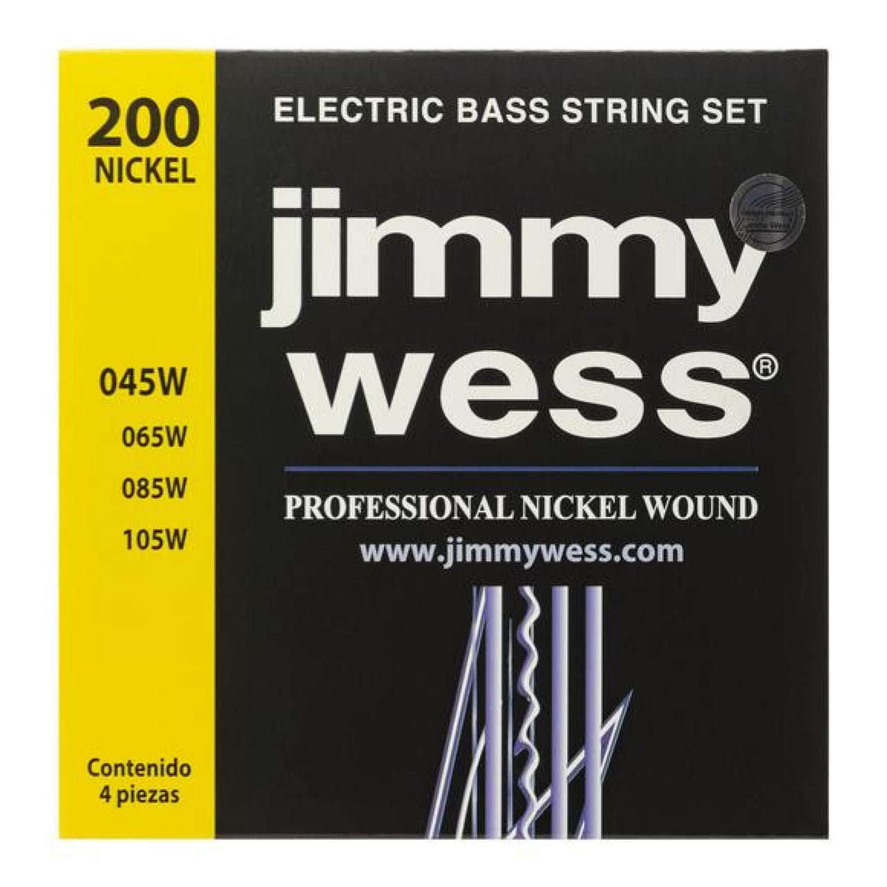 Encordadura Jimmy Wess P/bajo Elect.pro Niquel (jwbe-200n), Wnb200