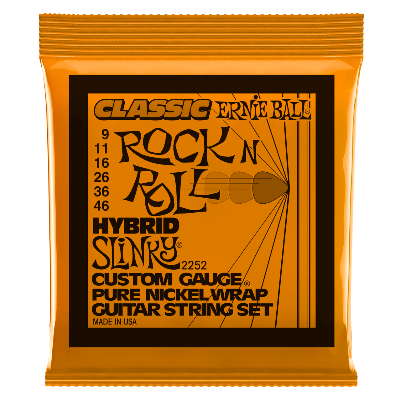 Encordadura Ernie Ball 2252 Classic Hybrid Slinky Para Guitarra Electrica
