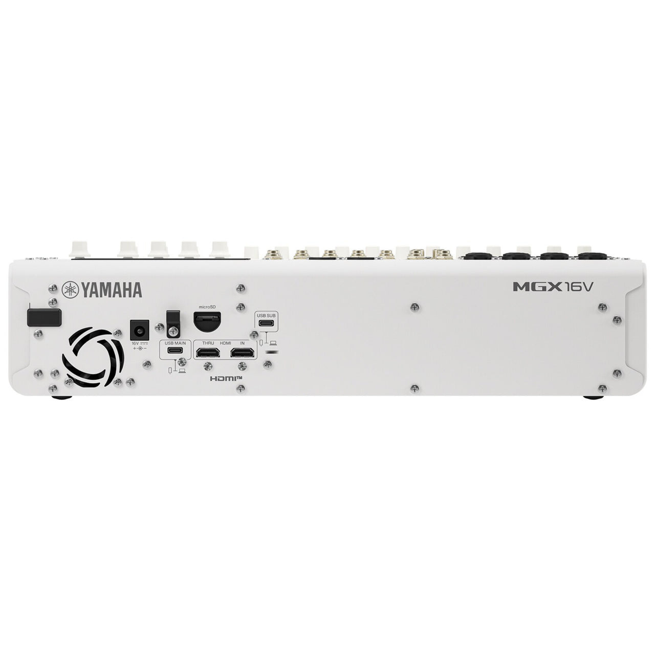 Consola Yamaha Mgx16vw De Mezcla Digital 16 Canales Con Interfaz De Video Blanco