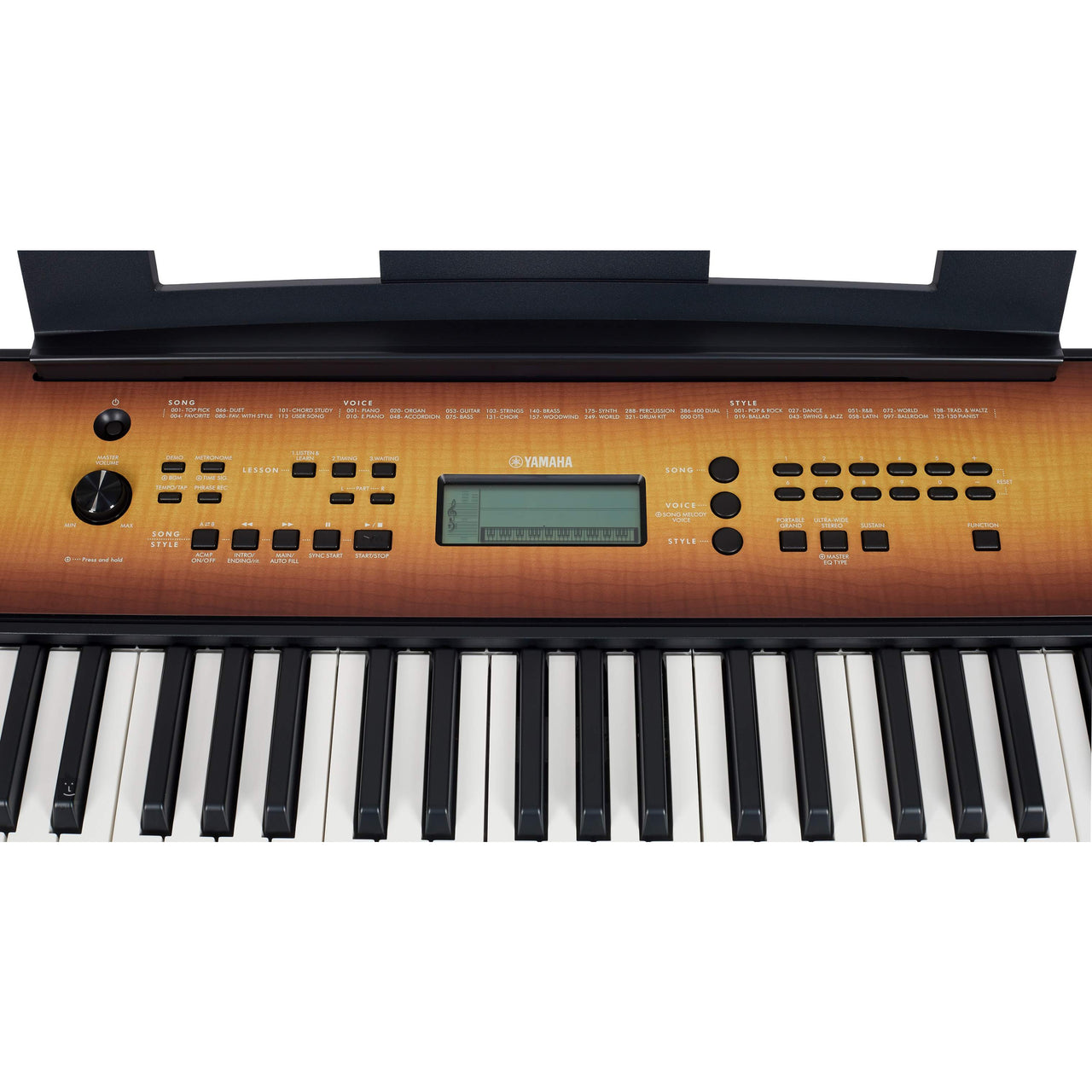 TECLADO YAMAHA EDUCATIVO ACABADO MAPLE C/ELIMINADOR PA130, PSR-E360MA
