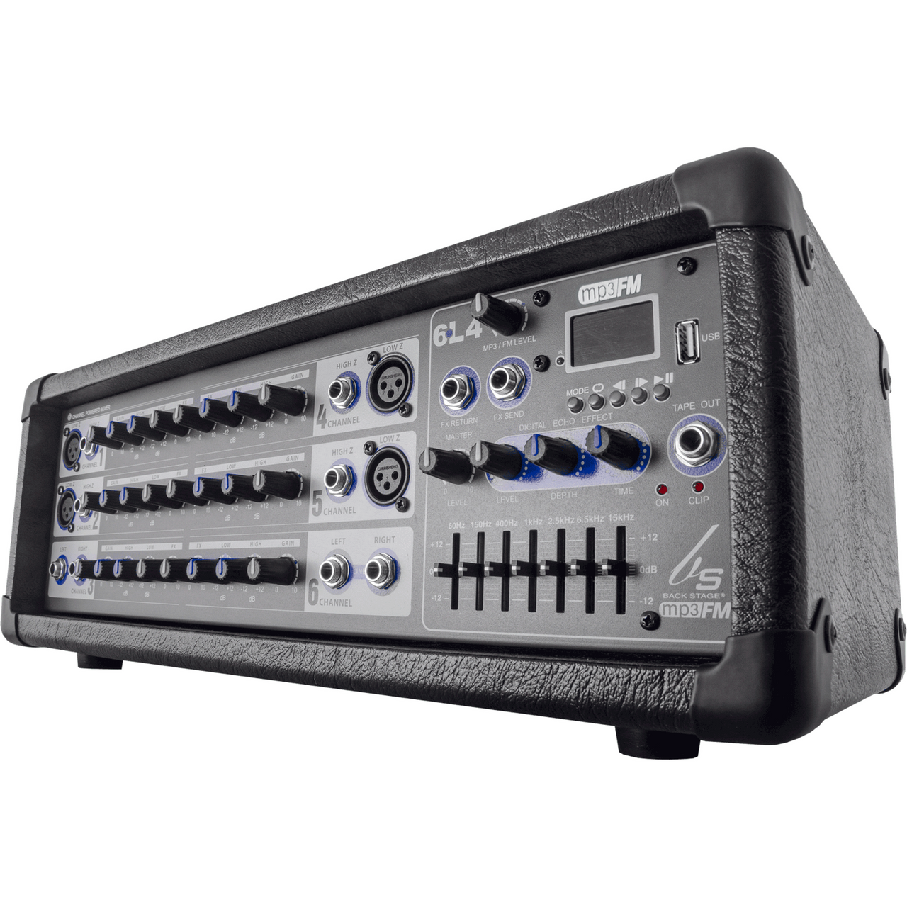 Consola Mezcladora Back Stage P/lineas Y Microfono 6 Canales, 6l4 Line
