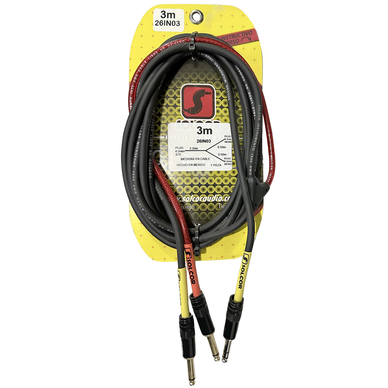 Cable Clasica De Inserto 26in03 Pl63trs Y 2 Pl6.3 3 Metros