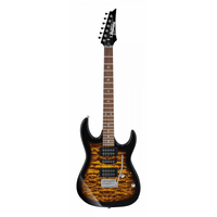Thumbnail for Guitarra Electrica Ibanez Gio Rg Grx70qa-sb Ambar Transparente Sombreado Negro
