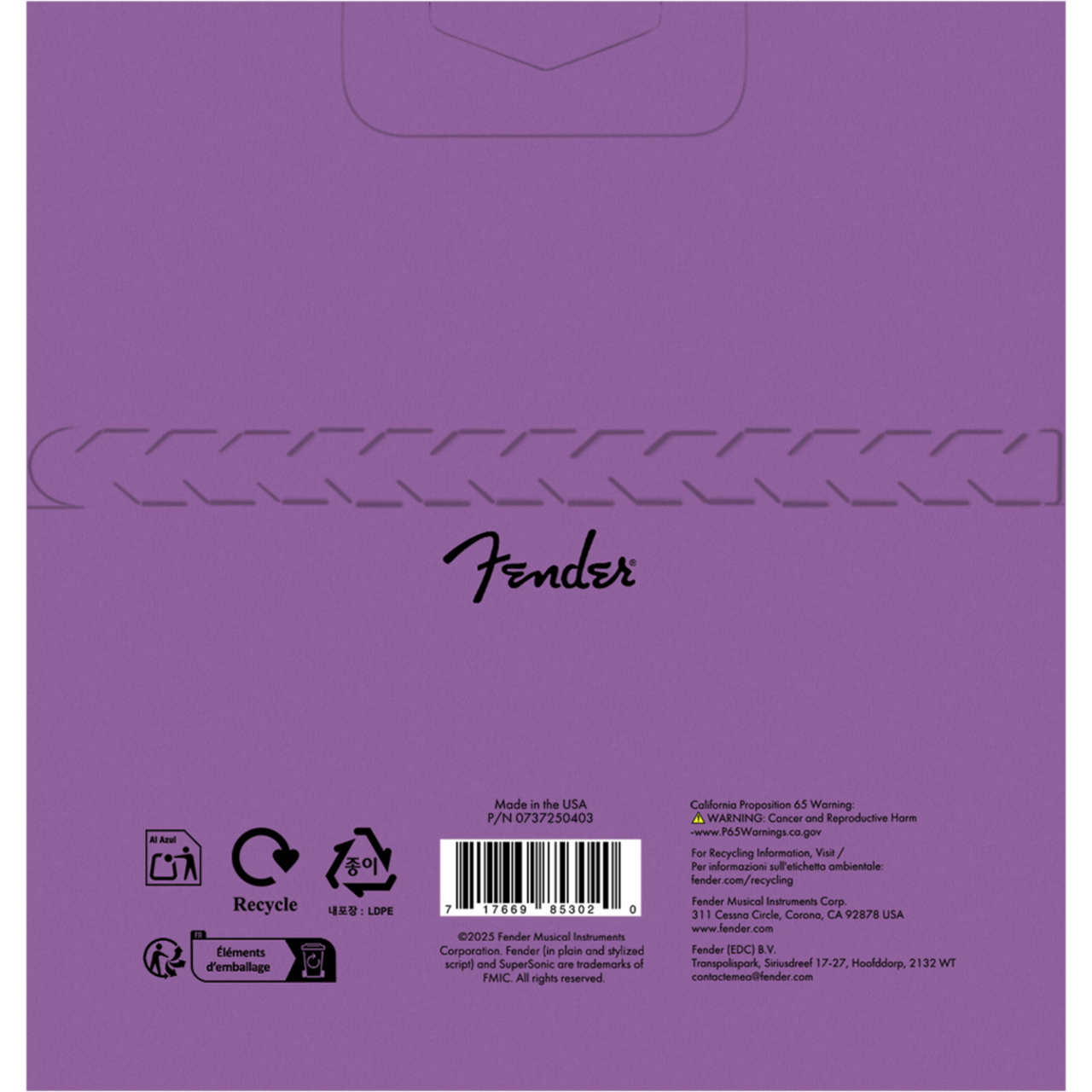 ENCORDADURA FENDER P/BAJO ELECTRICO 4CDAS. 7250L .040-.100, 0737250403