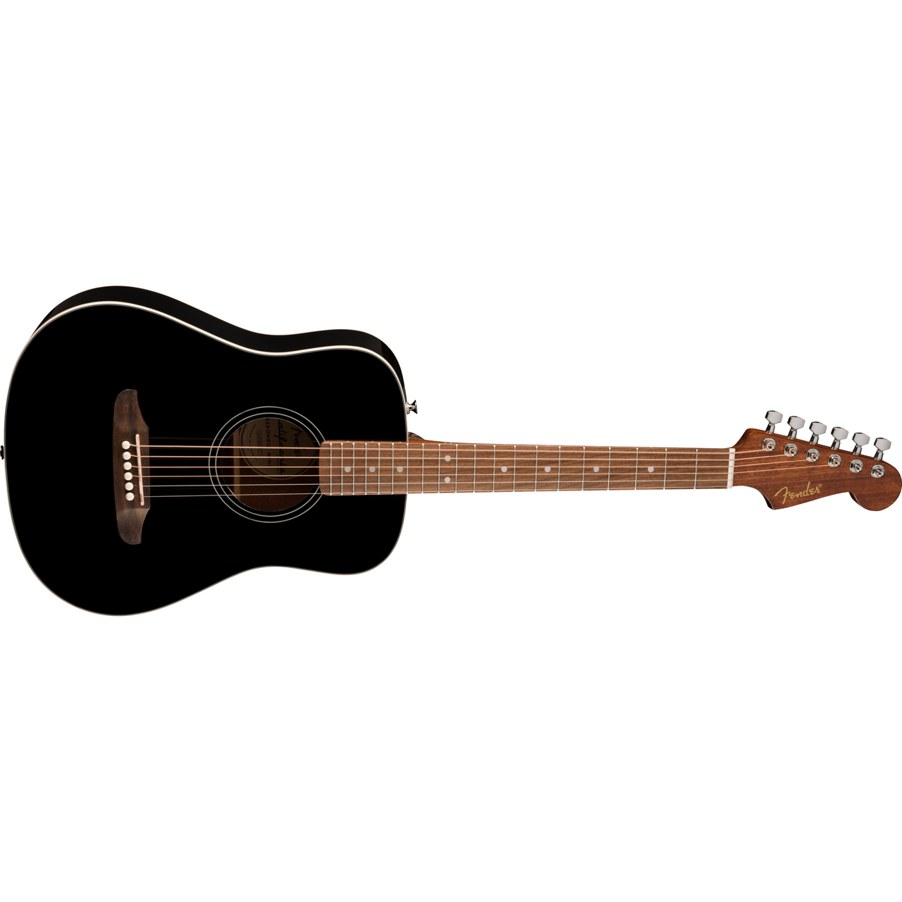 Guitarra Acustica Fender Ca Std Redondo Mini Wb Ib Blk, 0974101106