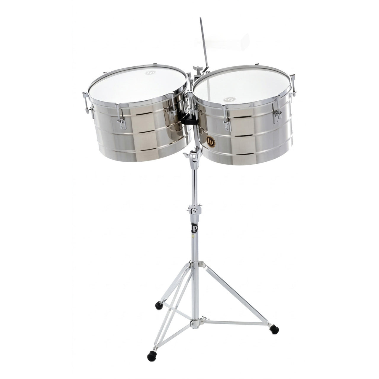 TIMBALES LP TITO PUENTE 15"/16" CROMA C/ATRIL, SOP. P/CENCERRO, LP258S