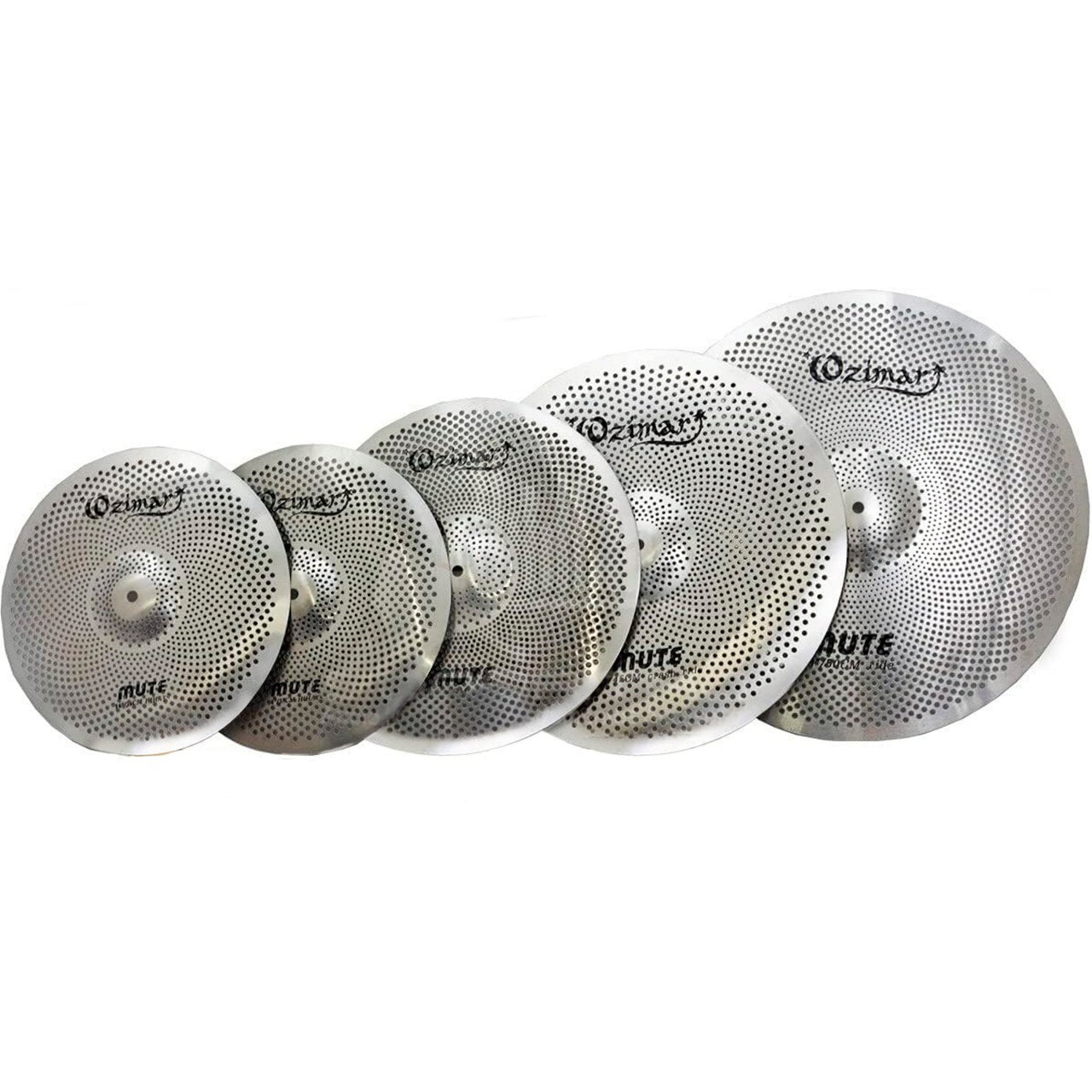 Paquet De Platillos Ozimar Mute-cymbal-set 14 Hithats 16 Crash 18 Crash Ride 20 Ride