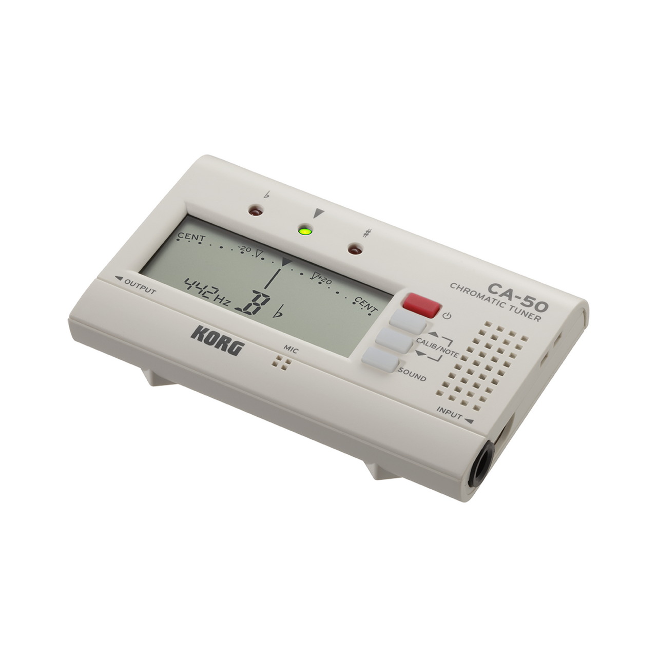 Afinador Korg Ca-50 Cromatico Para Instrumentos Orquestales Blanco