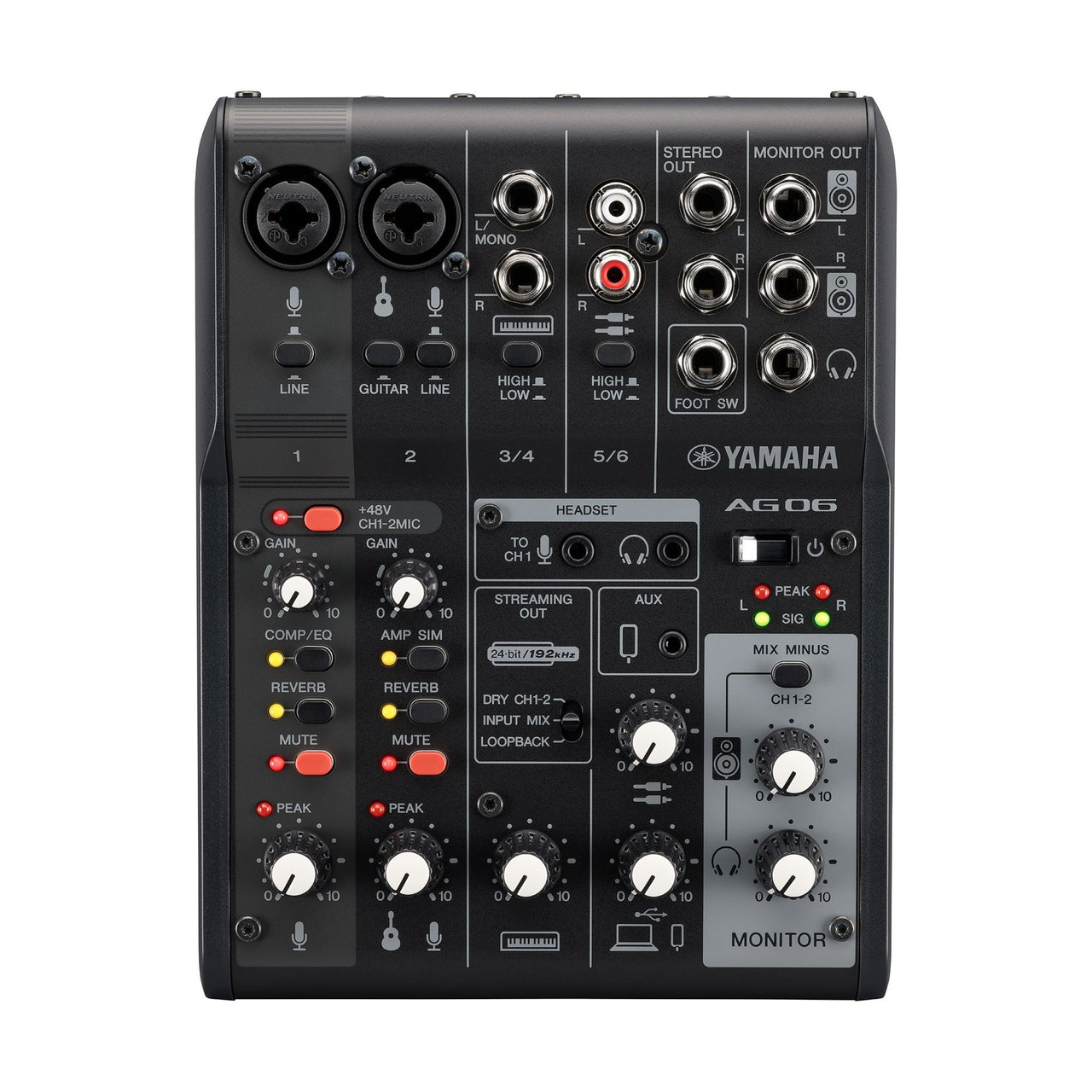 Mezcladora Yamaha Ag06mk2b 6 Canales Para Live Streaming