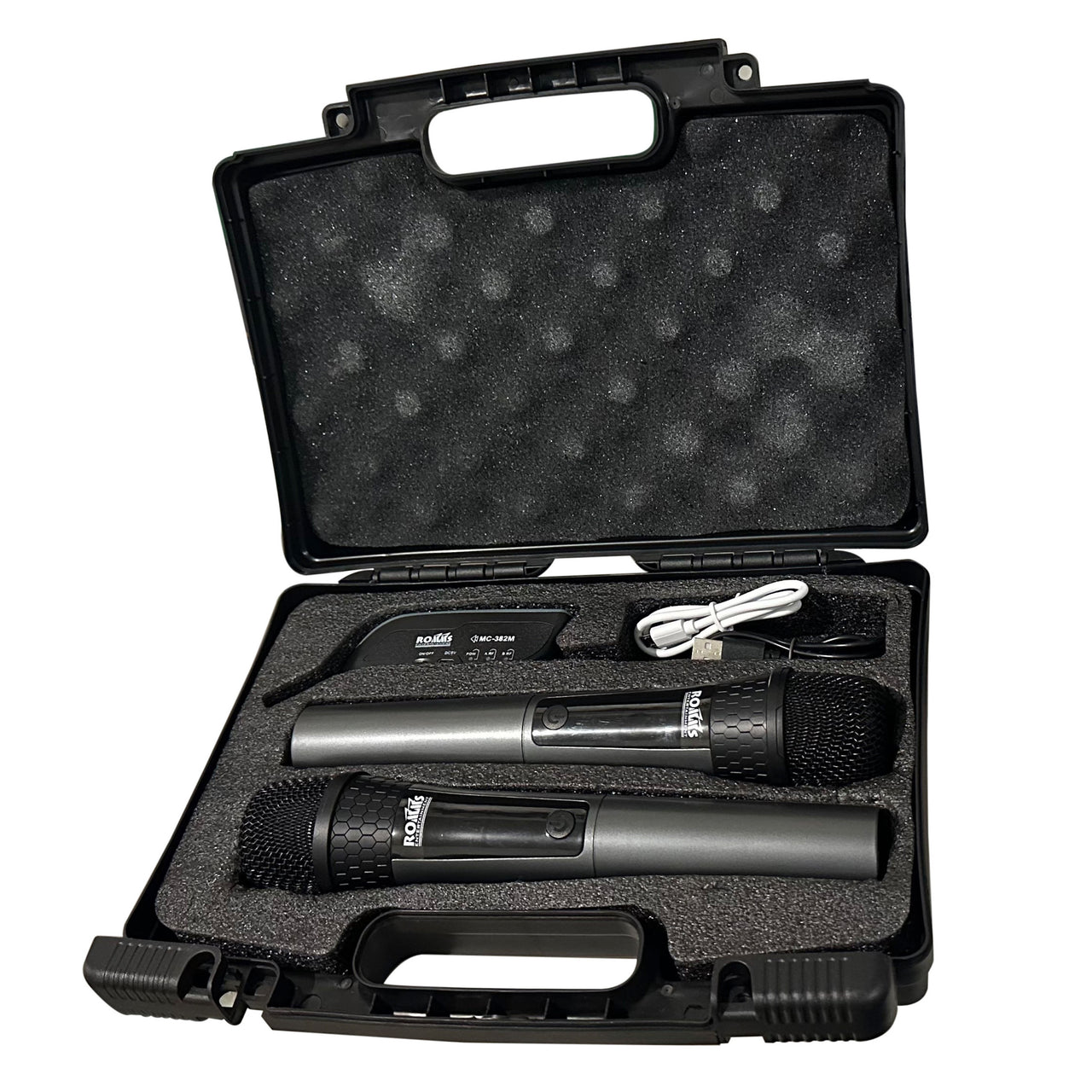 Microfono Romms Mc-382m Inalambrico Doble De Mano Uhf