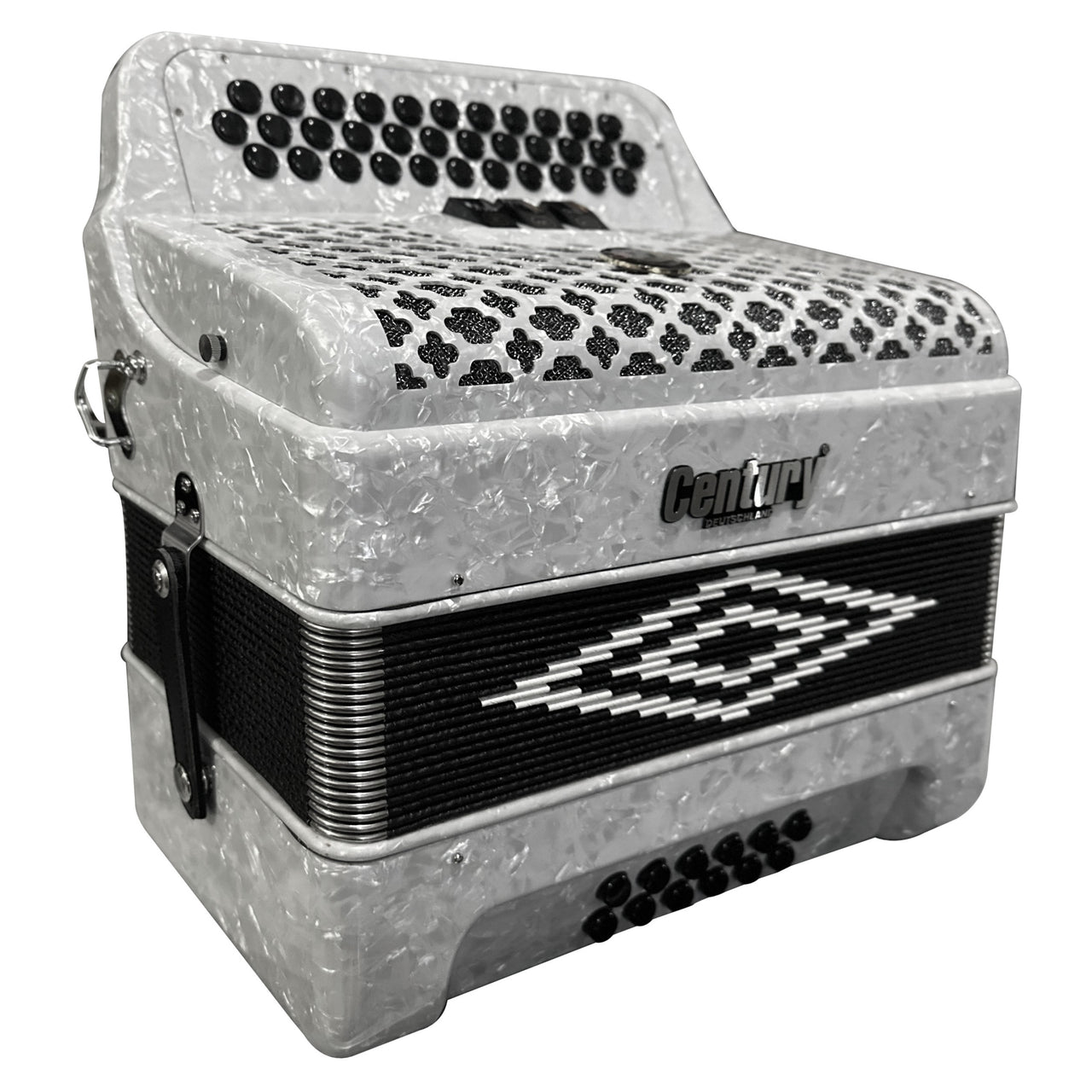 Acordeon Century C3412faw 34 Botones 12 Bajos 3 Registros Fa Blanco
