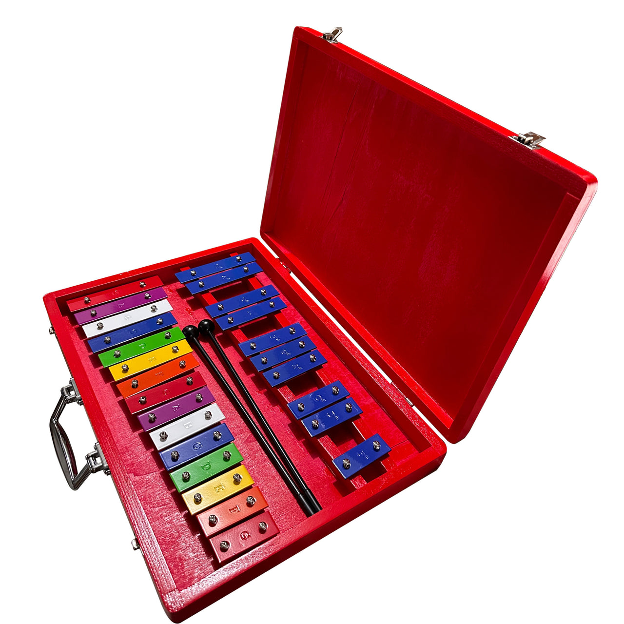 Metalofono Thunder Tl25 Rojo 25 Teclas Con Estuche