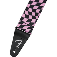 Thumbnail for Thaly Fender Wavy Checkerboard Polyester Strap Pink Para Guitarra 0990637270