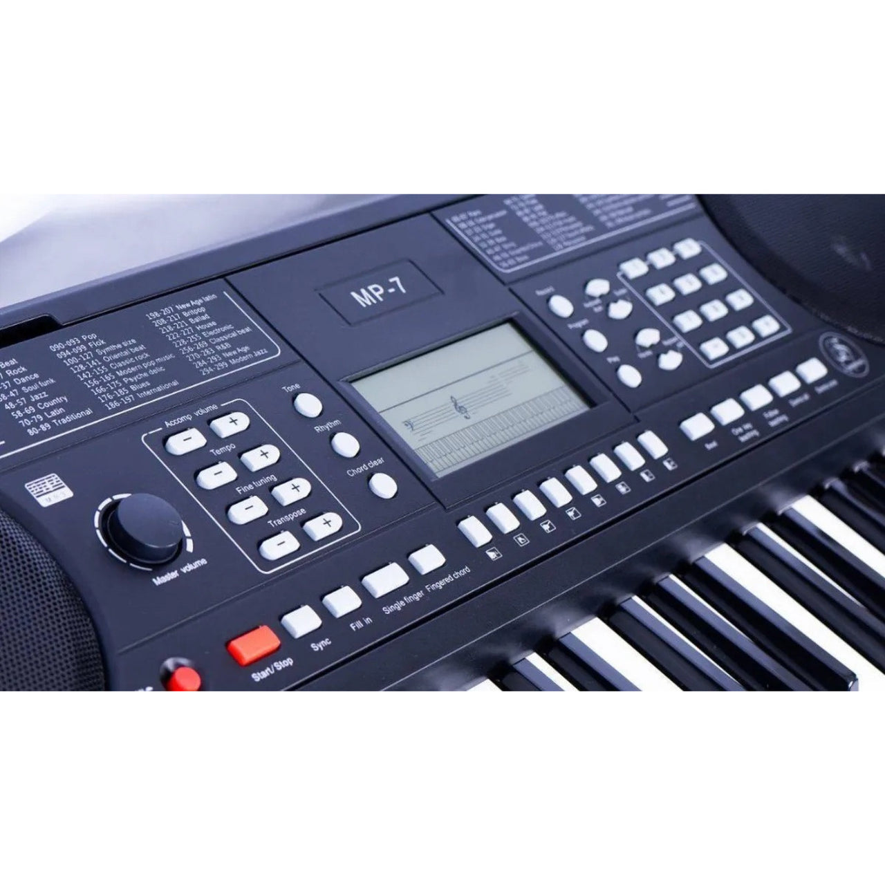 TECLADO SYMPHONIC 300 VOCES Y 300 RITMOS C/PICH BEND, MP-7