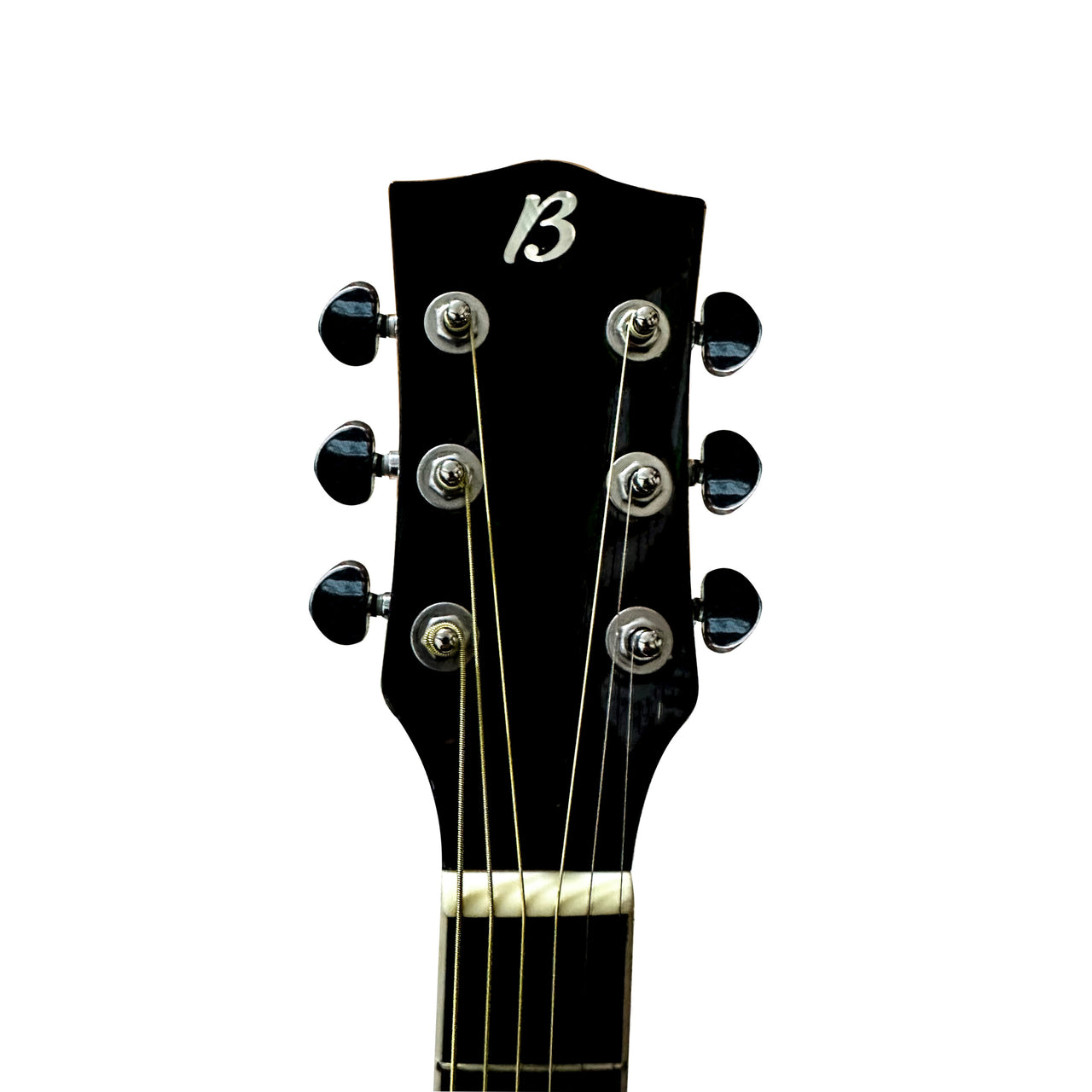 Guitarra Acustica Bamboo Ga-40-bk-q-ar Negra Con Funda 40 Pulgadas