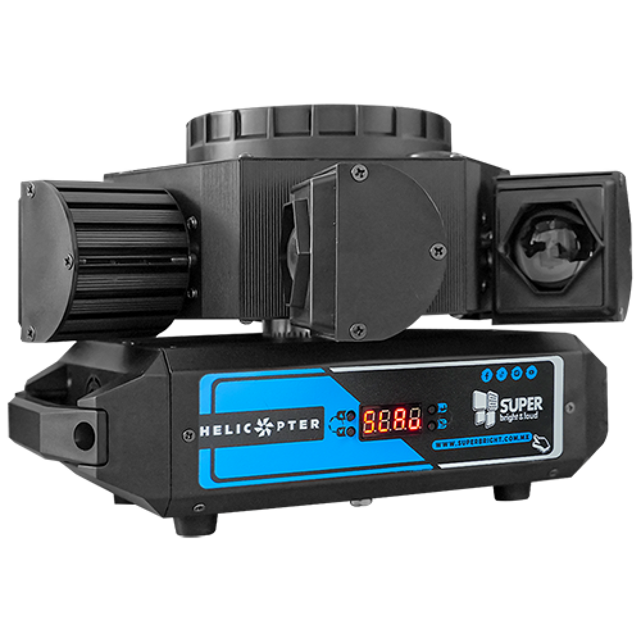 Cabeza Movil Super Bright Helicopter 10 Leds 10w Rgbw 4 En 1