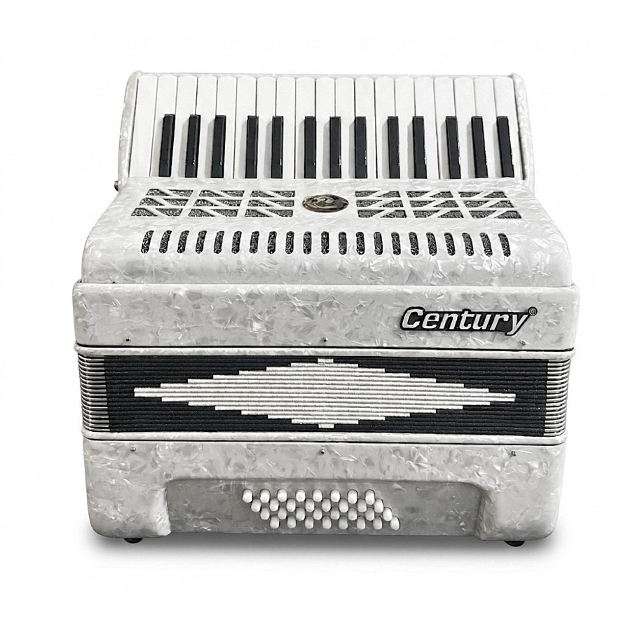 Acordeon Century Cnac036 32 Teclas 32 Bajos Blanco C1306-1w