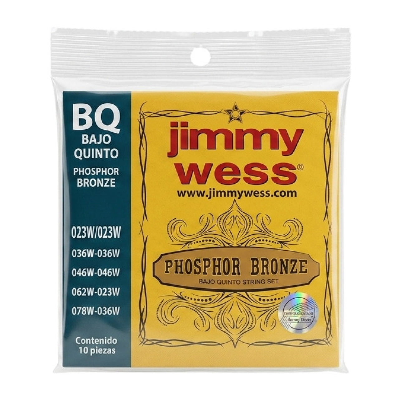 Encordadura Jimmy Wess P/bajo Quinto C/anillo Bronce Phosf, Jwbq-800bf