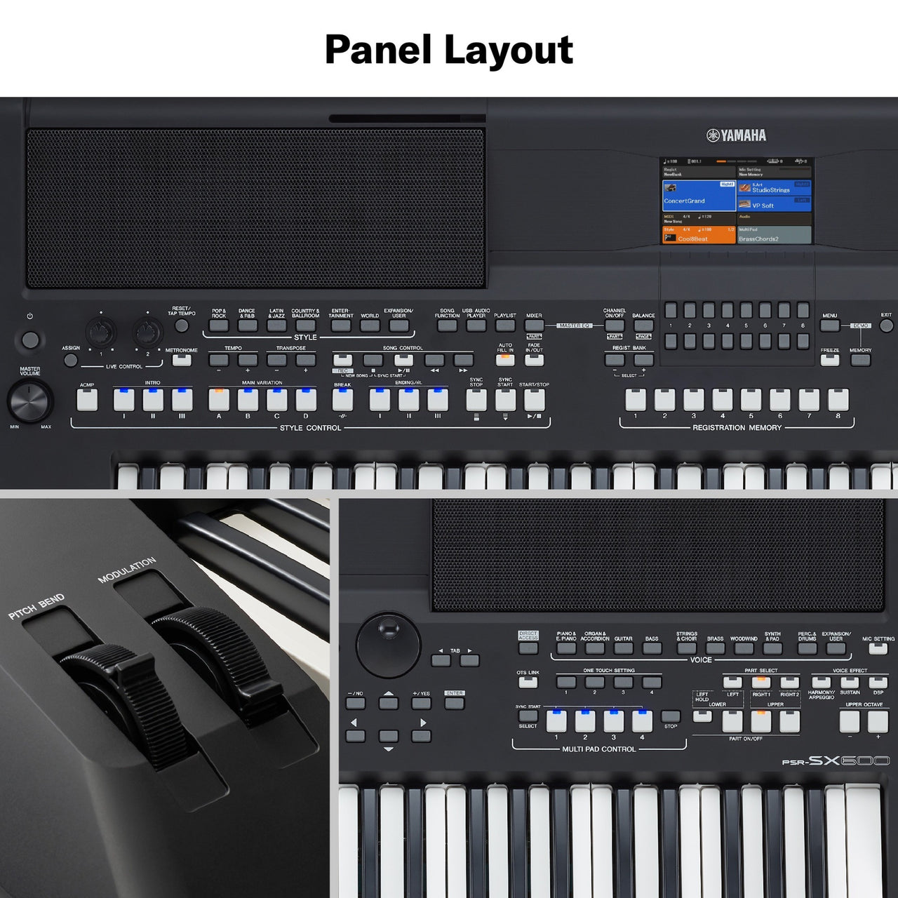 TECLADO PORTATIL YAMAHA PROFESIONAL C/ELIMINADOR PA300C, PSR-SX600