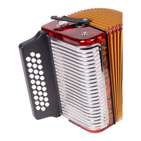 Thumbnail for Acordeon Hohner A5643 Corona Ii 31 Botones 12 Bajos Fa/sib/mib Rojo