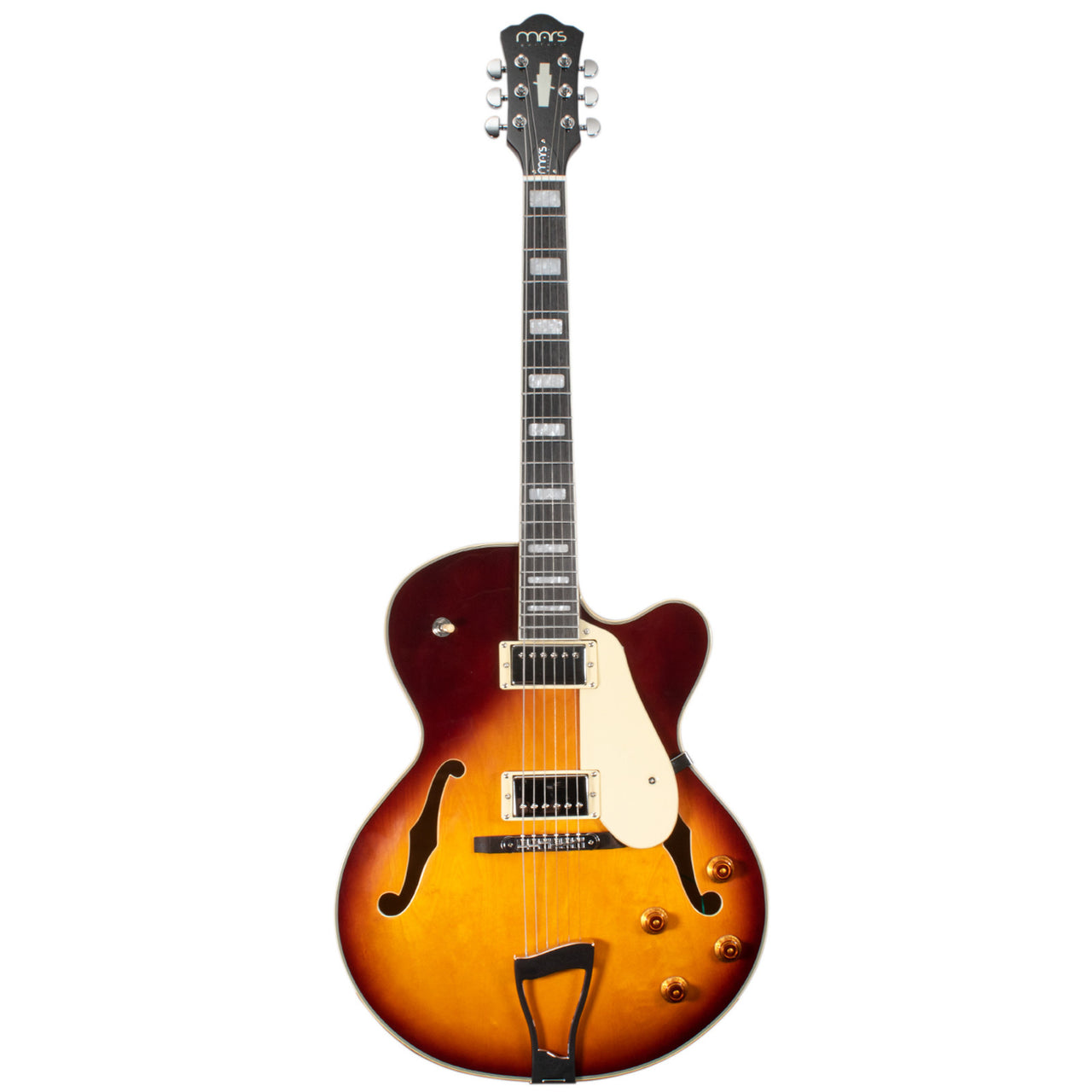 Guitarra Mars Electrica Mod. Jazz Archtop Sunburst Multicolor