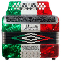 Thumbnail for Acordeon Moretti  Verona Fbbeb 31 Botones En Fa 12 Bajos Bandera