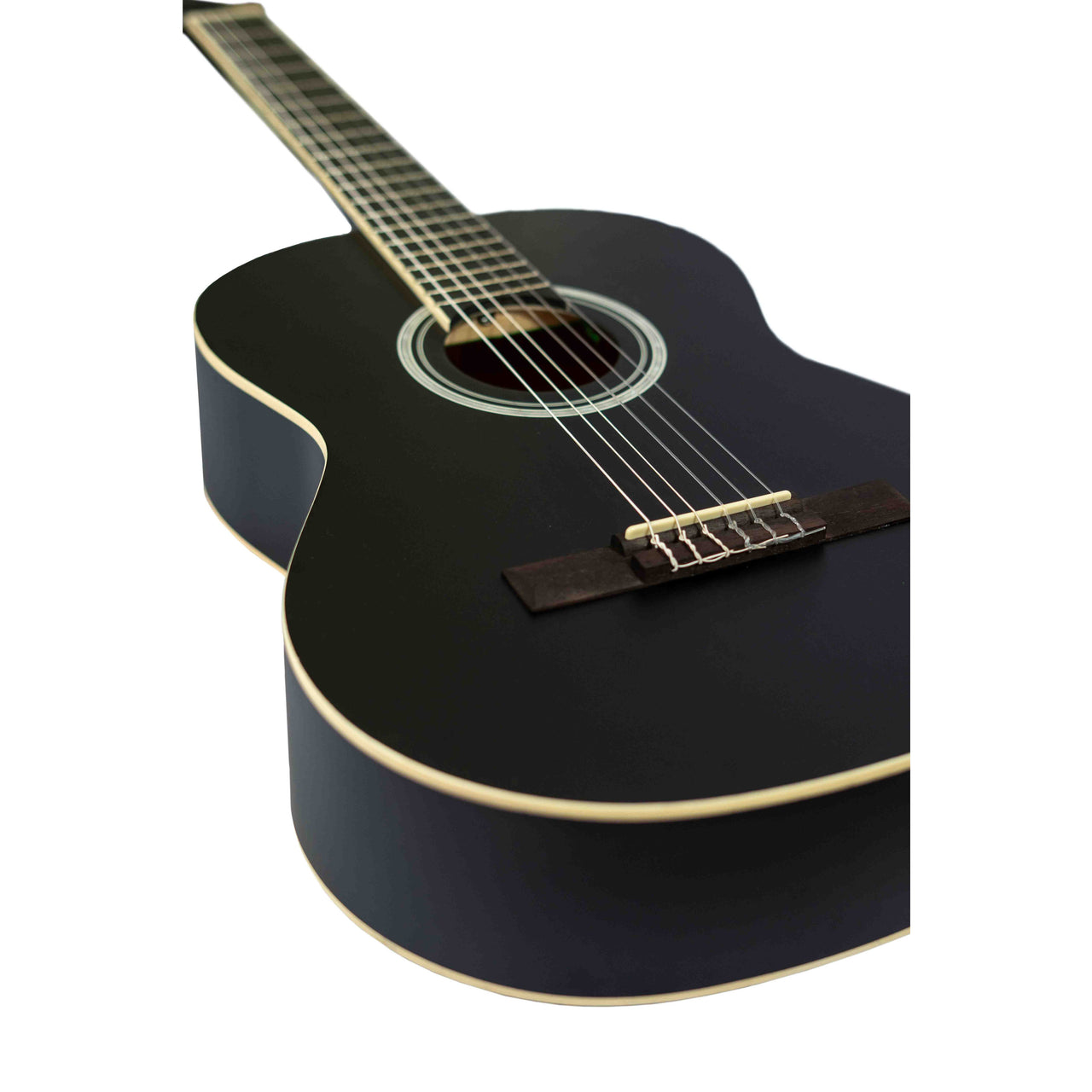 Guitarra Clasica Bamboo Gc-39-bk-ar Negra Con Funda 39 Pulgadas