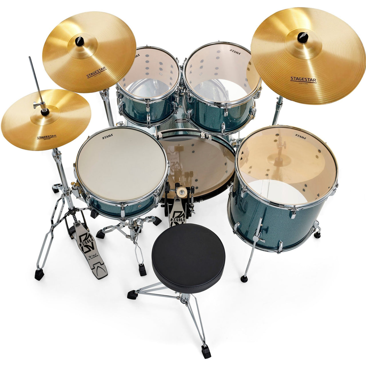 Bateria Tama Stage Star St52h6c-sem 5 Piezas Azul Con Herrajes