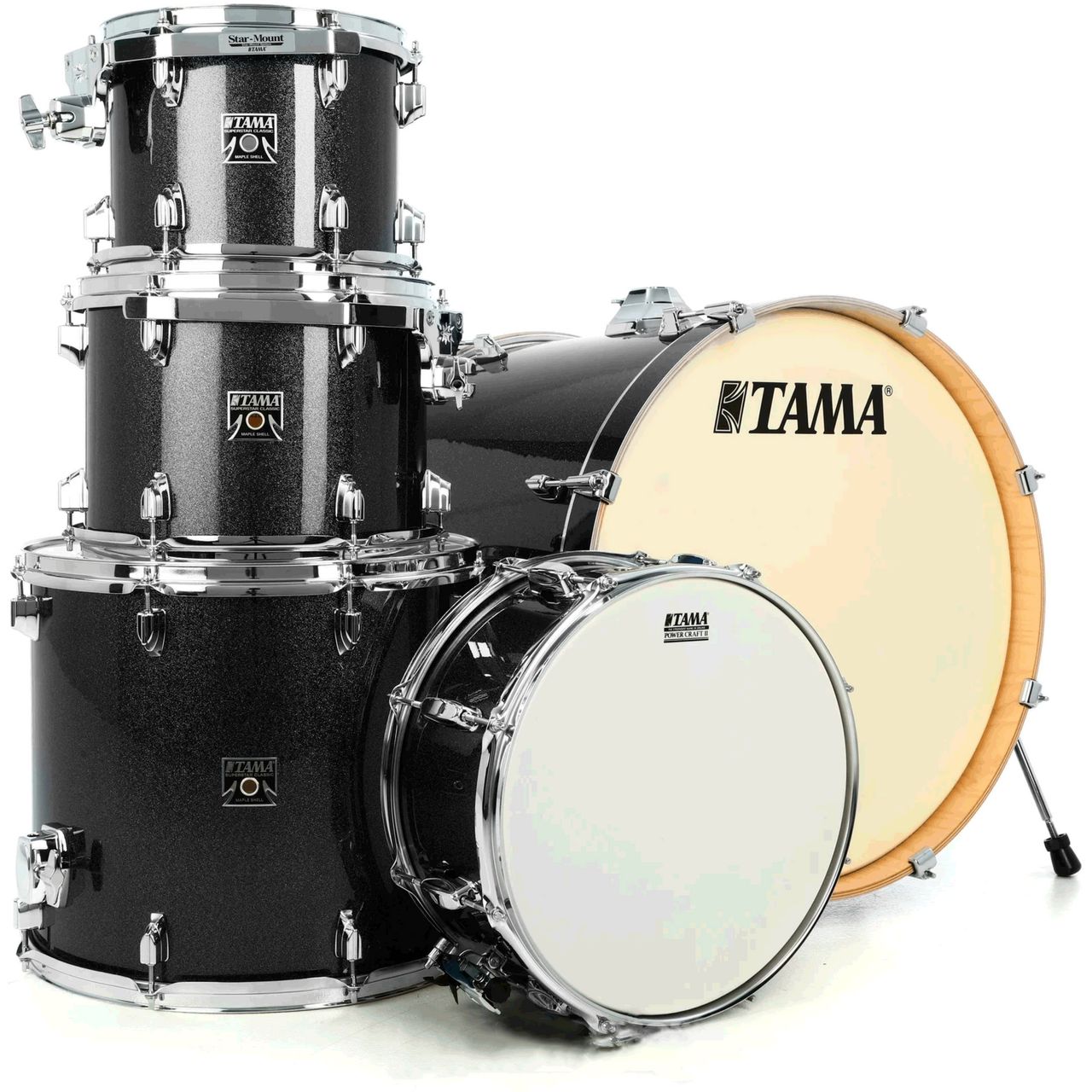 Bateria Tama Ck52krs-mgd Superstar Classic Maple 5 Piezas Negro Brillante Con Atril