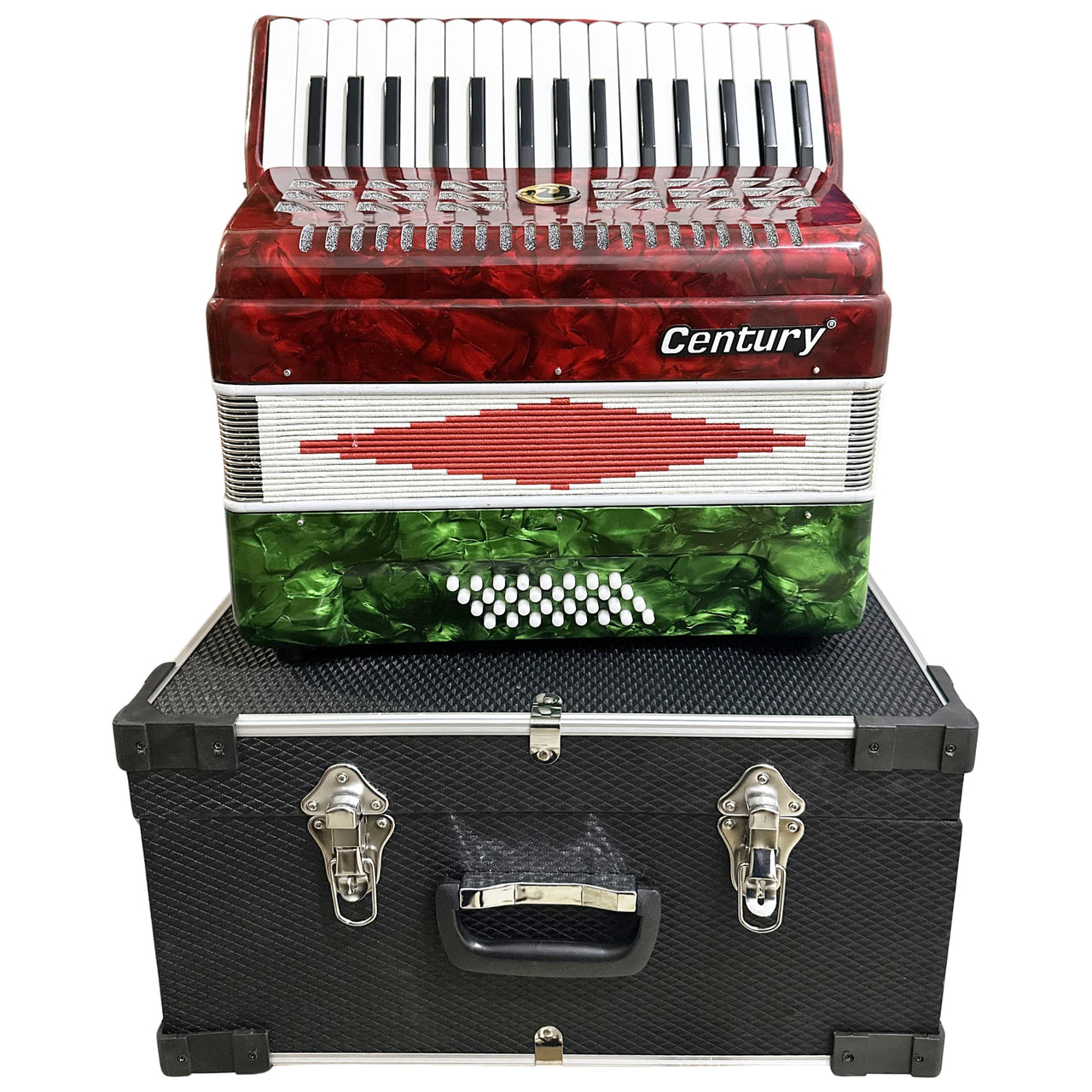 Acordeon Century Cnac037 32 Teclas 32 Bajos C1306-1b Bandera