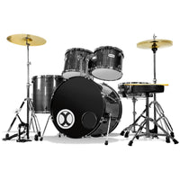 Thumbnail for BATERIA EXTREME 5 PIEZAS GRIS RAYADO ARO CROMO, EXBT078