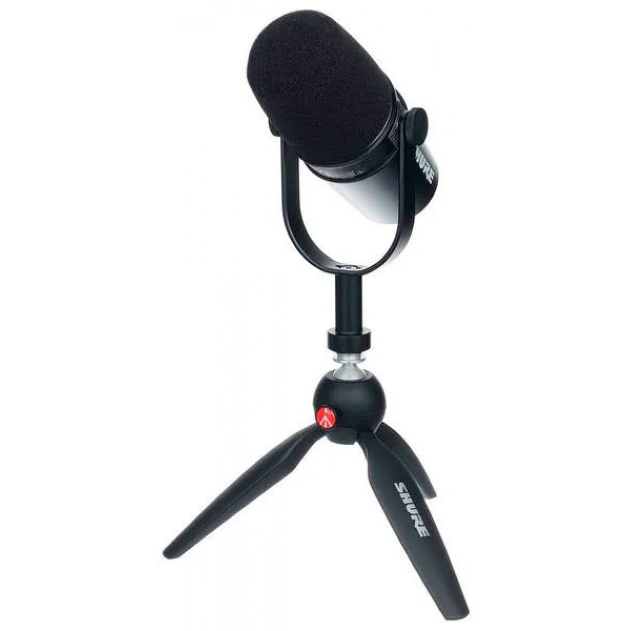 Microfono Shure Mv7-k-bndl Dinamico  Para Podcaster Negro Con Tripie