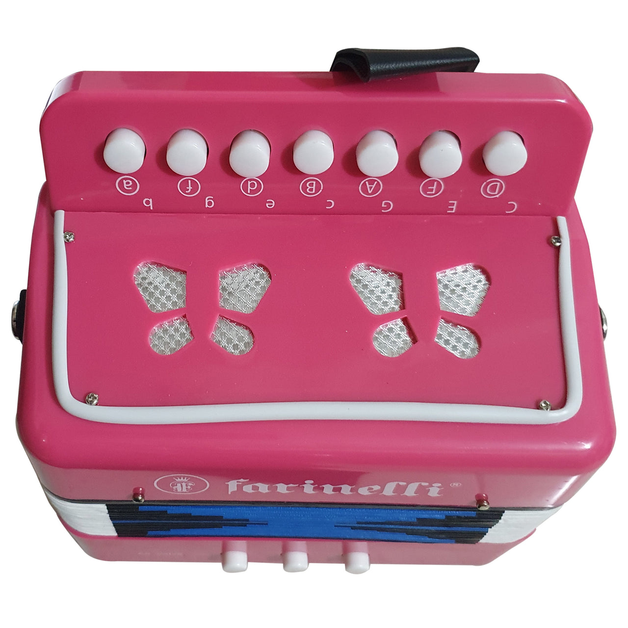Acordeon Infantil Acifrsn 7 Botones 2 Bajos Rosa
