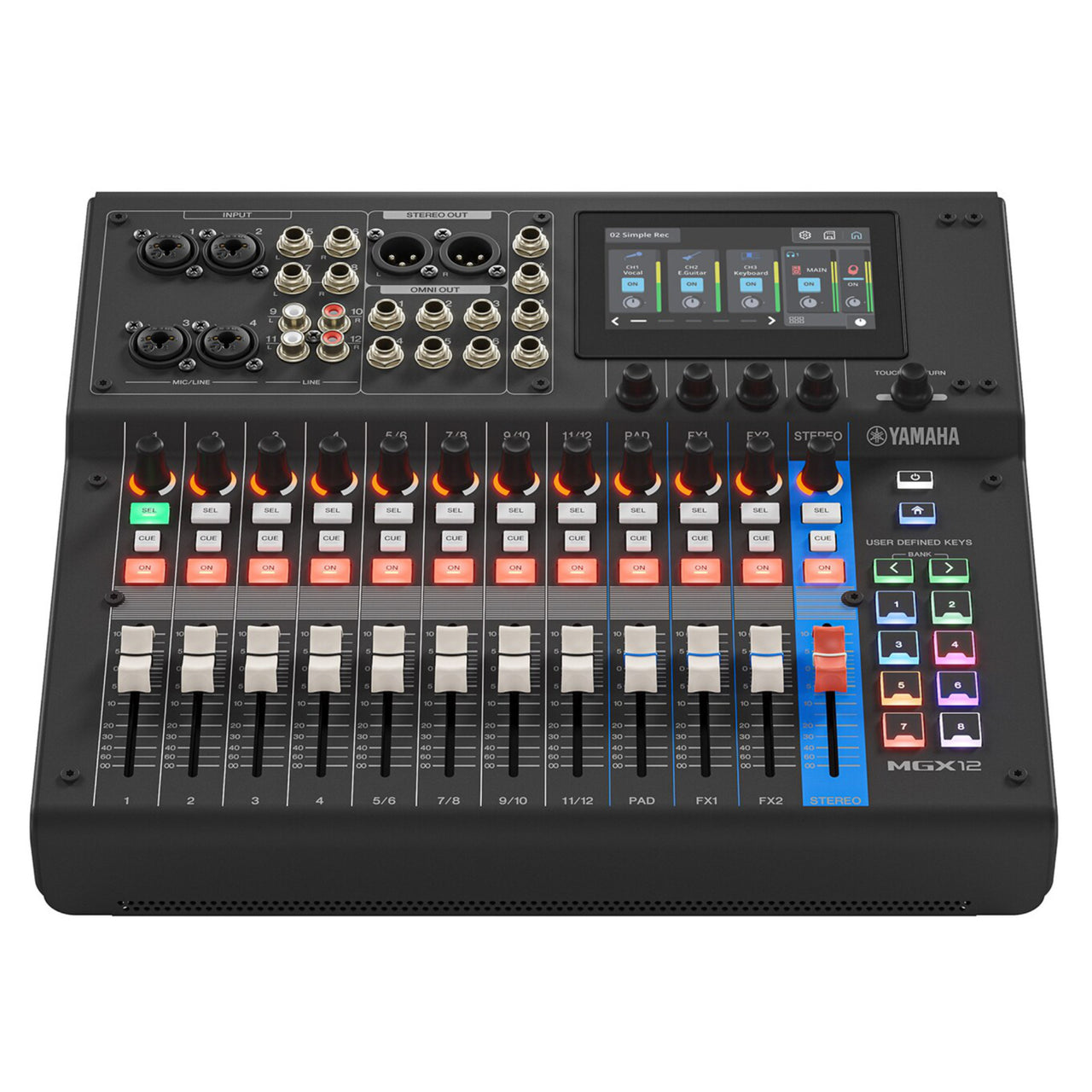 Mezcladora Yamaha Mgx12 Consola Digital De 12 Canales Negro
