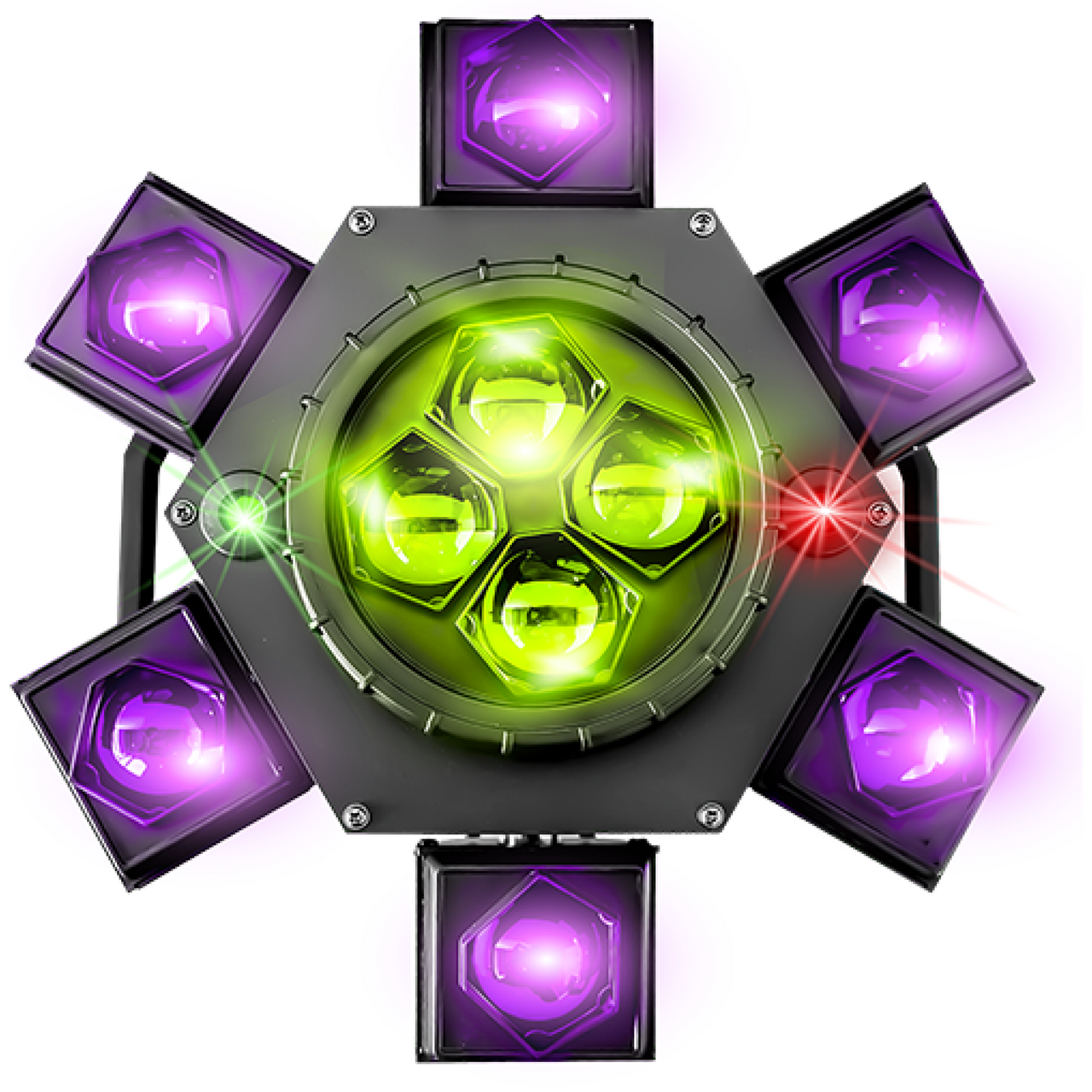 Cabeza Movil Super Bright Helicopter 10 Leds 10w Rgbw 4 En 1
