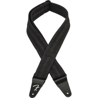 Thumbnail for Thaly Fender Para Guitarra Fender x Wrangler Denim Strap Washed Black Stitch 0990638004
