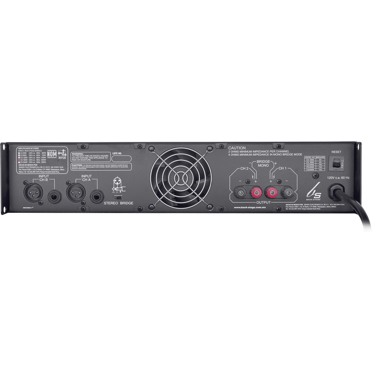 AMPLIFICADOR BACK STAGE DE POTENCIA, CS-16000