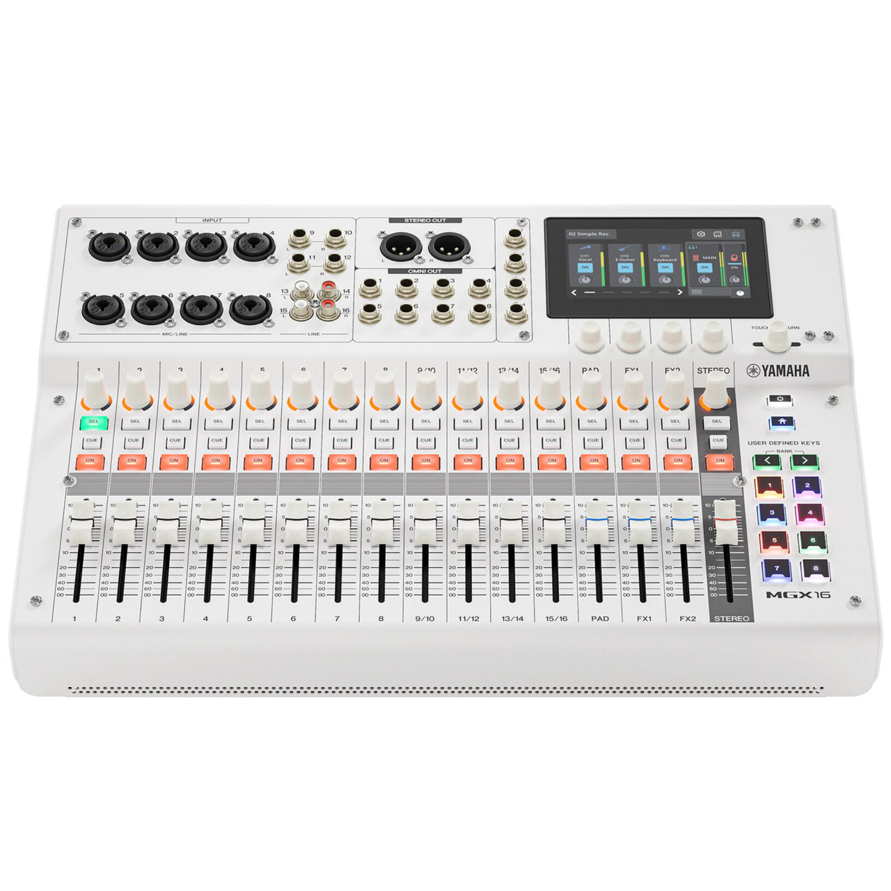 Consola Yamaha Mgx16w De Mezcla Digital 16 Canales Blanco