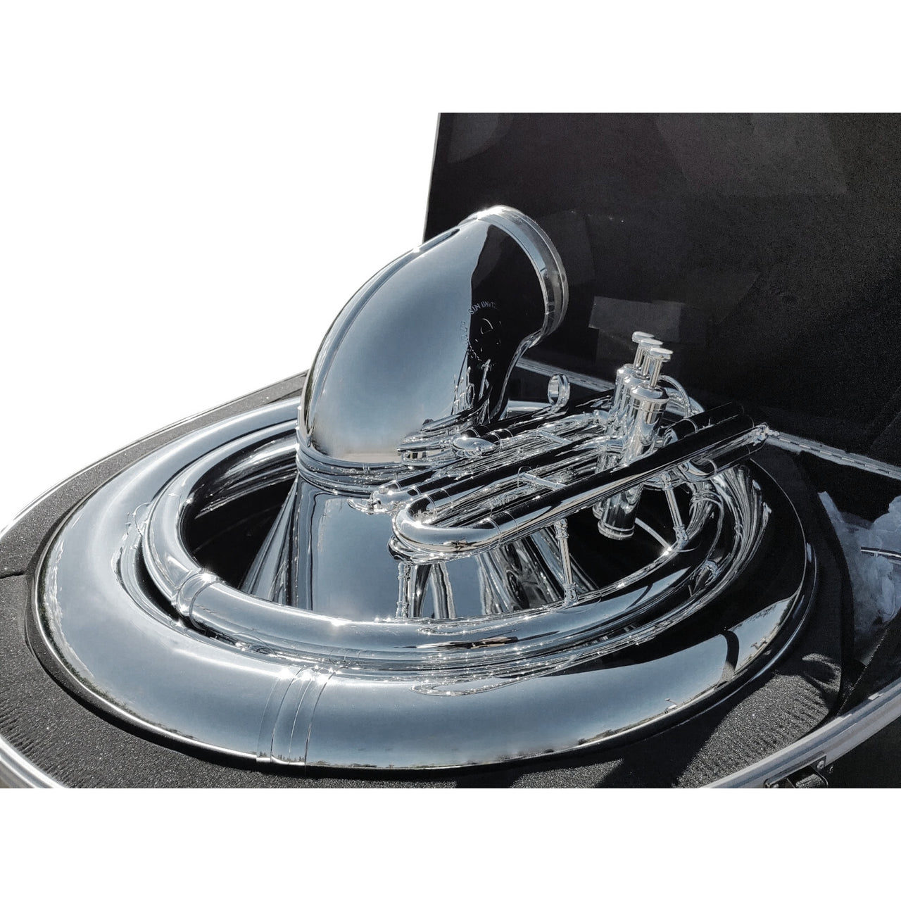 Tuba Sousafon John Packer Jp2057s Plateada Si Bemol Con 3 Embolos