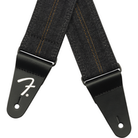 Thumbnail for Thaly Fender Para Guitarra Fender x Wrangler Denim Strap Washed Black Stitch 0990638004
