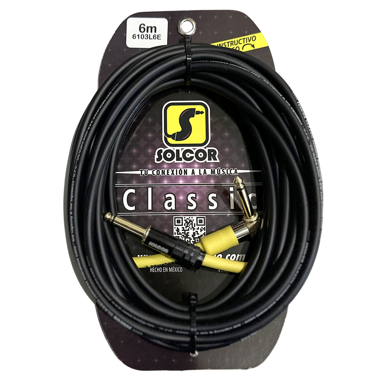 Cable Clasica 6103l6e Para Instrumento Plug A Plug Escuadra 6 Metros