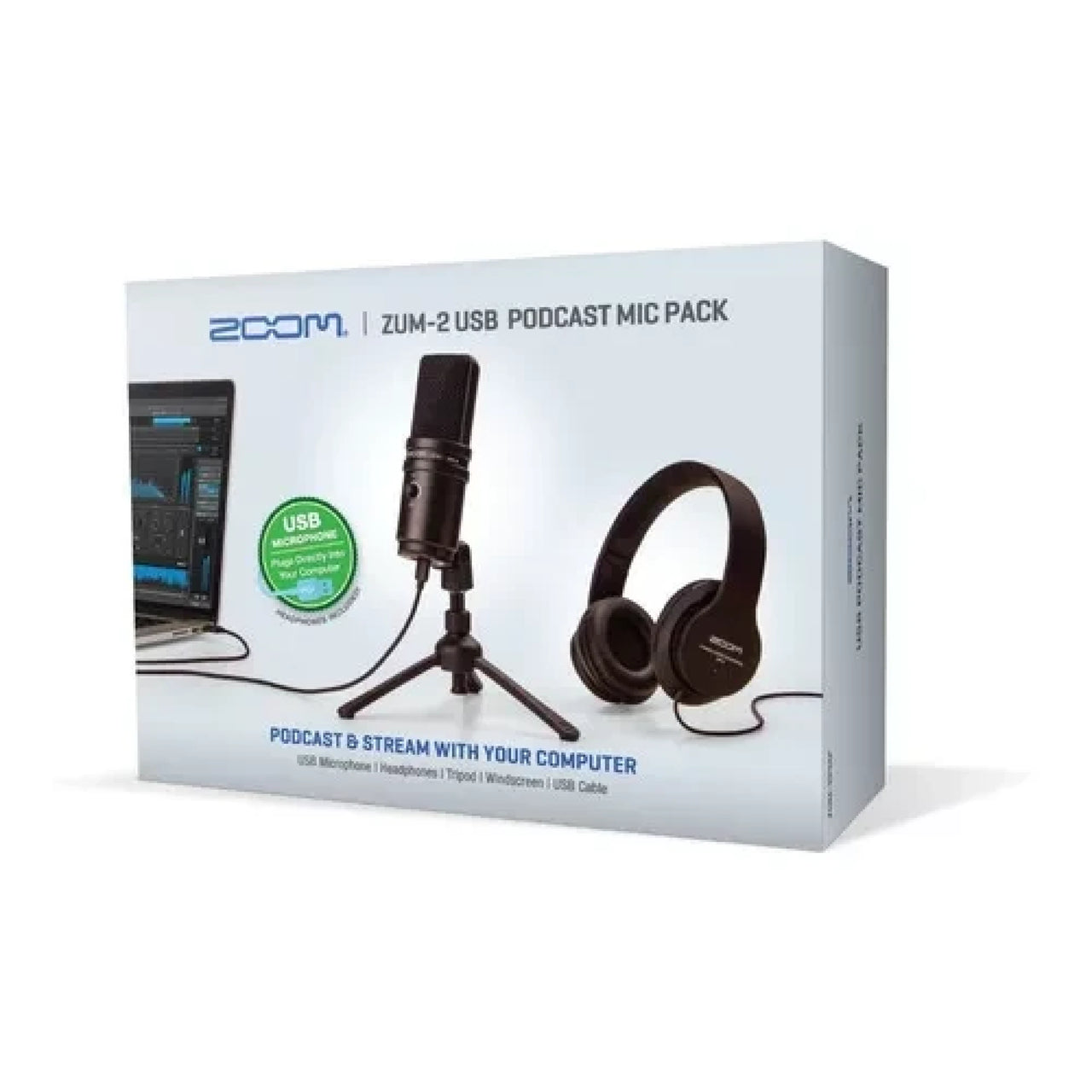 Paquete De Micrófono Zoom Con Audífonos Para Grabación Zum2pmp (zum-2 Usb)