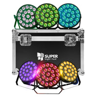 Thumbnail for Par Led Superbright Par 280 Slim Con 6 Piezas De 24 Leds De 10w Rgba+uv