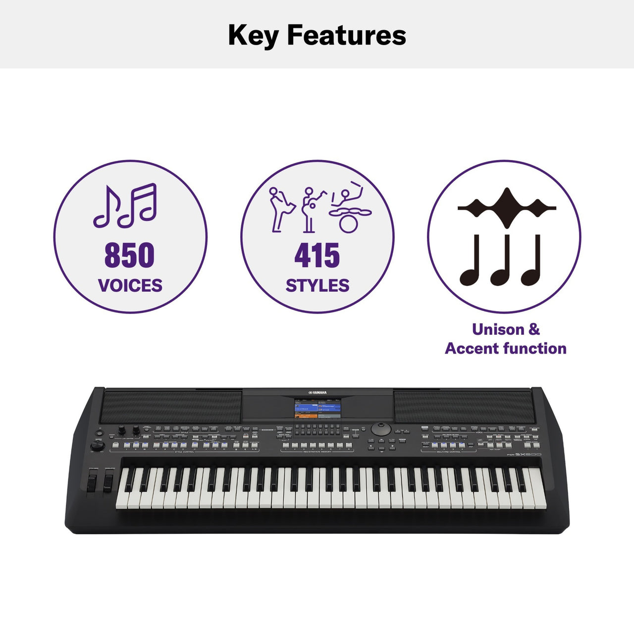 TECLADO PORTATIL YAMAHA PROFESIONAL C/ELIMINADOR PA300C, PSR-SX600