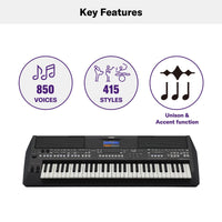 Thumbnail for TECLADO PORTATIL YAMAHA PROFESIONAL C/ELIMINADOR PA300C, PSR-SX600
