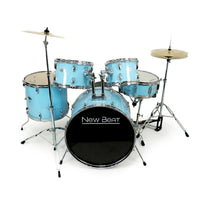 Thumbnail for Bateria New Beat Acustica Nb-ds400 Azul Cielo 5 Piezas