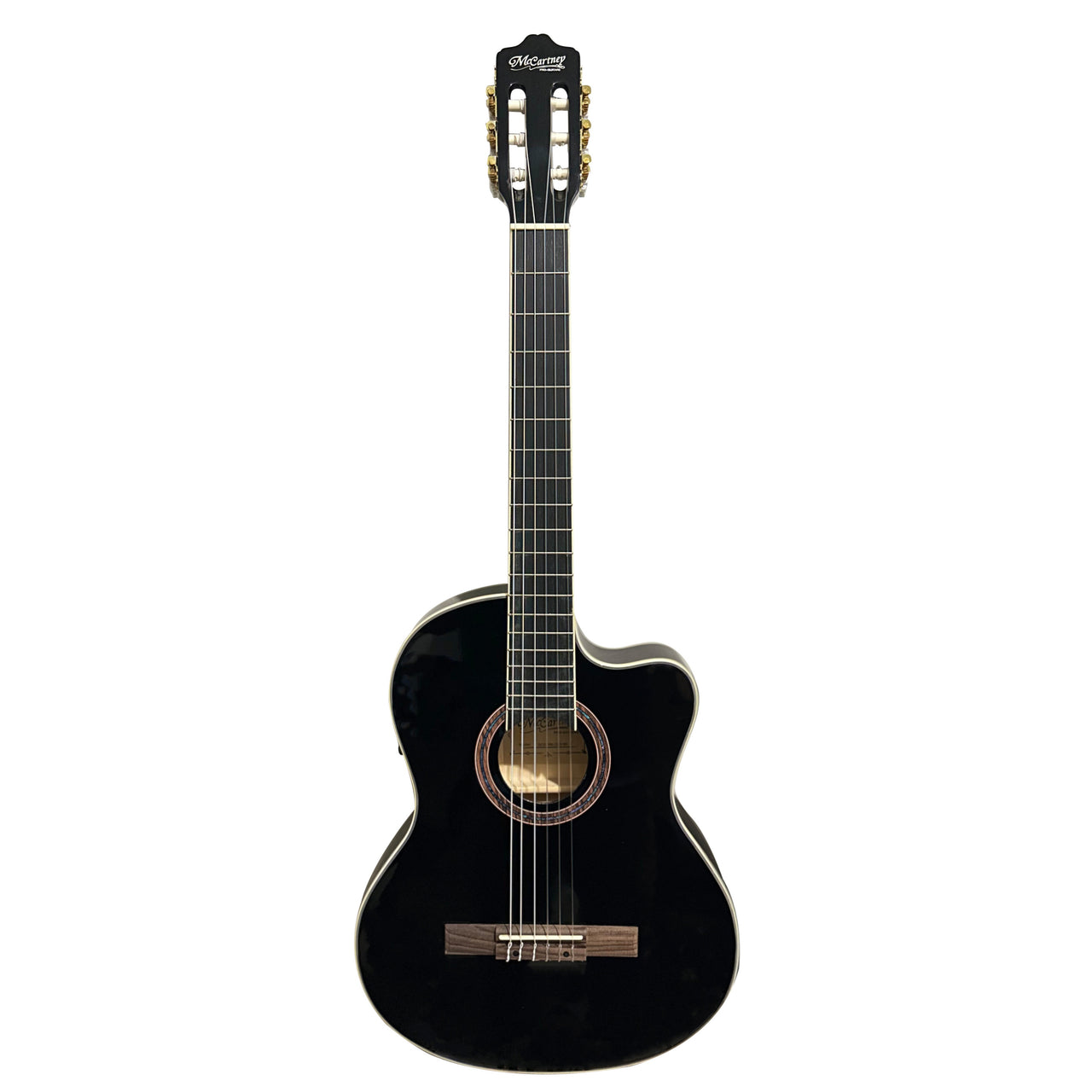 Guitarra Electroacustica Mc Cartney Negro Brillante, Qcg-10sl-ce-gbk